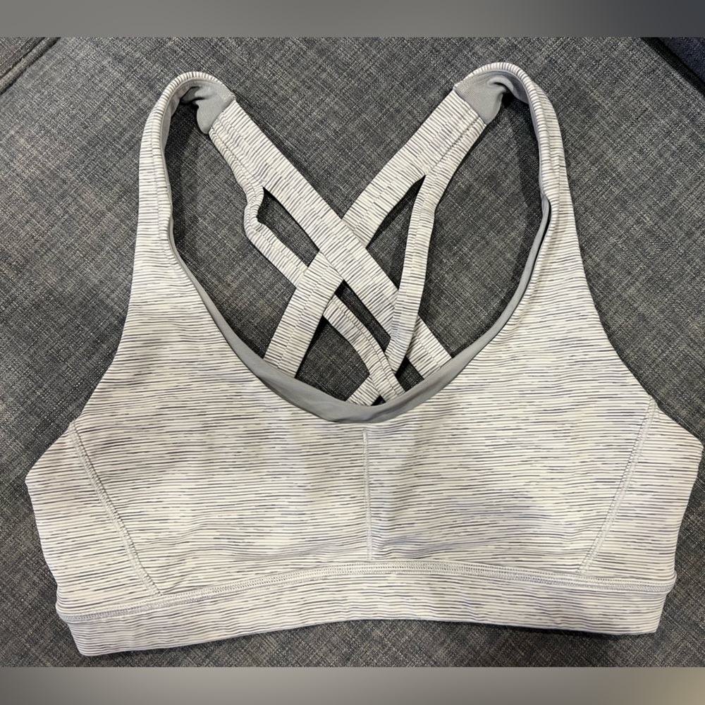 lululemon athletica Gray Strappy Sports Bra